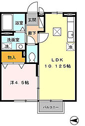 ボナールメゾン 1LDKの間取図画像