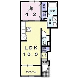 Ｄ．ＡｎｇｅｌｏII 1階1LDKの間取り