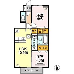 アルシオンA 2LDKの間取図画像
