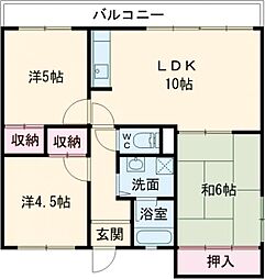 まあぁろーマンション 3LDKの間取図画像
