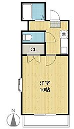 ベルディ55 1Kの間取図画像