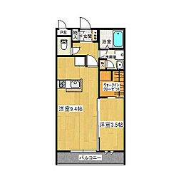 間取図画像 1LDK