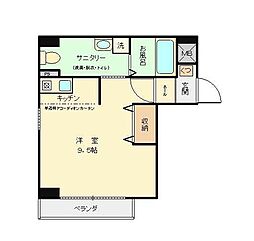 B.BOX 1Kの間取図画像