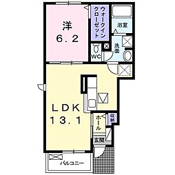 シエルエトワール 1LDKの間取図画像