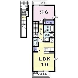 セレッソ 1LDKの間取図画像