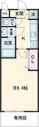 ラフィーネマック 1Kの間取図画像