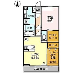 ピアット 1LDKの間取図画像