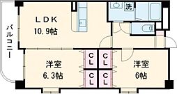 KiaraPlace 2LDKの間取図画像