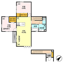 Mie'sflat 2LDKの間取図画像