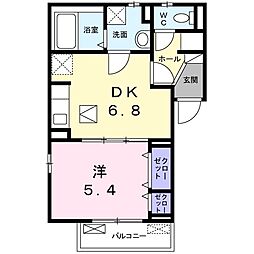 MaisondeLily 1DKの間取図画像