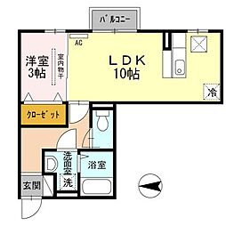 マリオン 1LDKの間取図画像