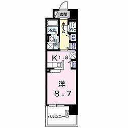 アネックス小峯 ワンルームの間取図画像