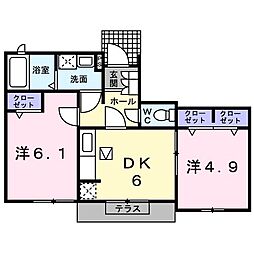 マロード 2DKの間取図画像