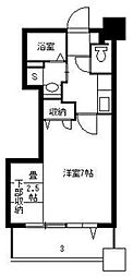 RainbowShinei 1Kの間取図画像