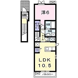 エテルナS 1LDKの間取図画像