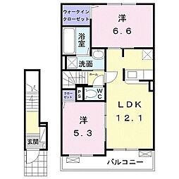 シーマ・M 2LDKの間取図画像