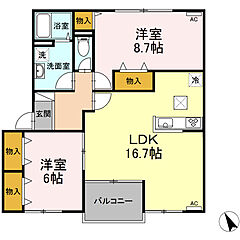物件の間取り