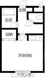 エクセレントソフィア ワンルームの間取図画像