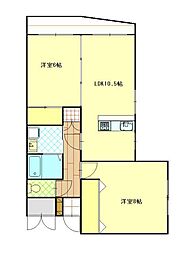 K'Sガーデン住吉2 2LDKの間取図画像