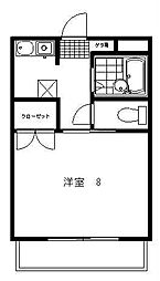 K・Iハイツ 1Kの間取図画像