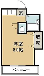 リバティN1 ワンルームの間取図画像
