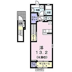 アバンツァート.ds ワンルームの間取図画像
