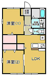 チェルアルコ 2LDKの間取図画像
