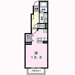 ユートピアC ワンルームの間取図画像