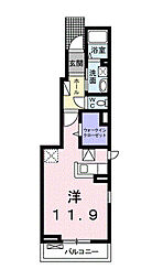 レトワール・ノバ ワンルームの間取図画像