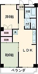 ロイヤルマンション 2LDKの間取図画像