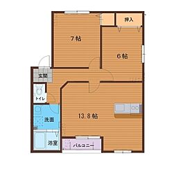 間取図画像 2LDK