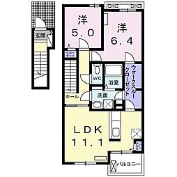 エスペランサM2 2LDKの間取図画像