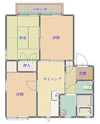 コンフォート1 3DKの間取図画像