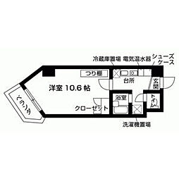 Liberty Hills II 5階1Kの間取り