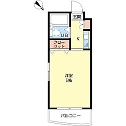 ジョイフル照ヶ丘 1Kの間取図画像