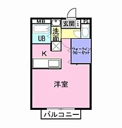 グランシャリオ ワンルームの間取図画像