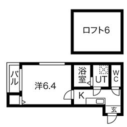 グリーンリーフ豊田本町 1Kの間取図画像