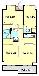 グレージュ和光弐番館 3LDKの間取図画像