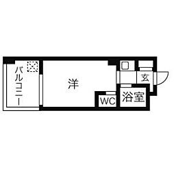 ドール栄5丁目 1Kの間取図画像