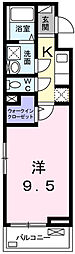 ビレッヂ飯田1 1Kの間取図画像