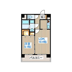 グランジュールマンション高砂駅前 1LDKの間取図画像