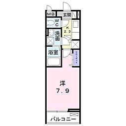 メゾンエイスイ 1Kの間取図画像