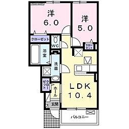 みくにテラス 2LDKの間取図画像