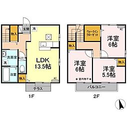 ローズコート稲里　Ｄ 1階3LDKの間取り