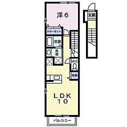 ハーモニーバレー 1LDKの間取図画像