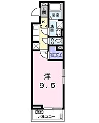 ブランドール 1Kの間取図画像