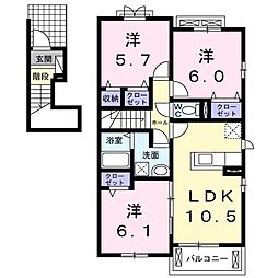 ソラーナ3 3LDKの間取図画像