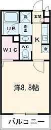 アローネ三河安城 1Kの間取図画像