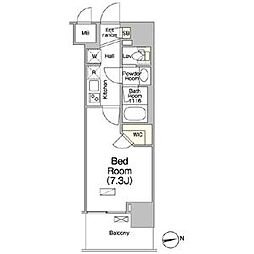 ソライエアイル草加 1Kの間取図画像