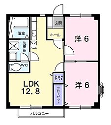 アーバンスクエア3 2LDKの間取図画像